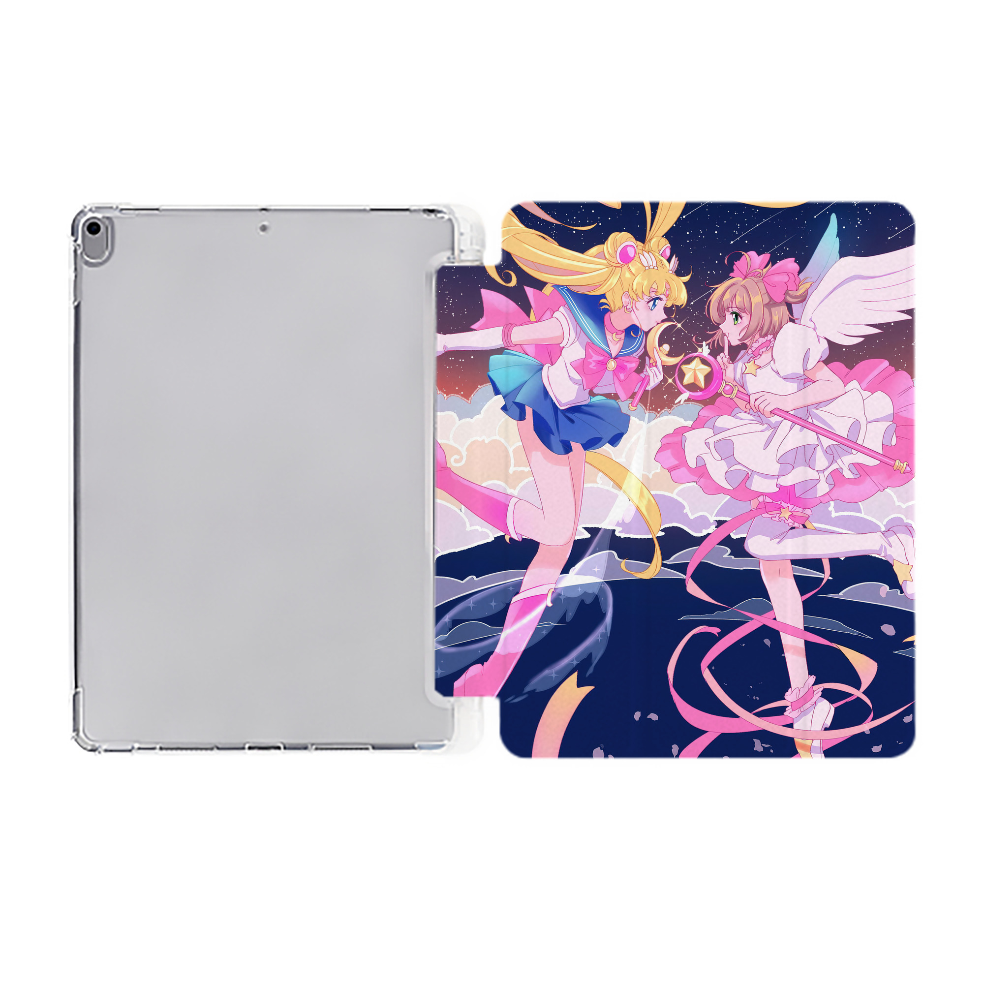 （画像用） 美少女戦士セーラームーン Sailor Moon IPad ケース ペン収納付き 三つ折りスタンド PUレザー×シリコン 対応機種9.5/10.5/10.9インチ
